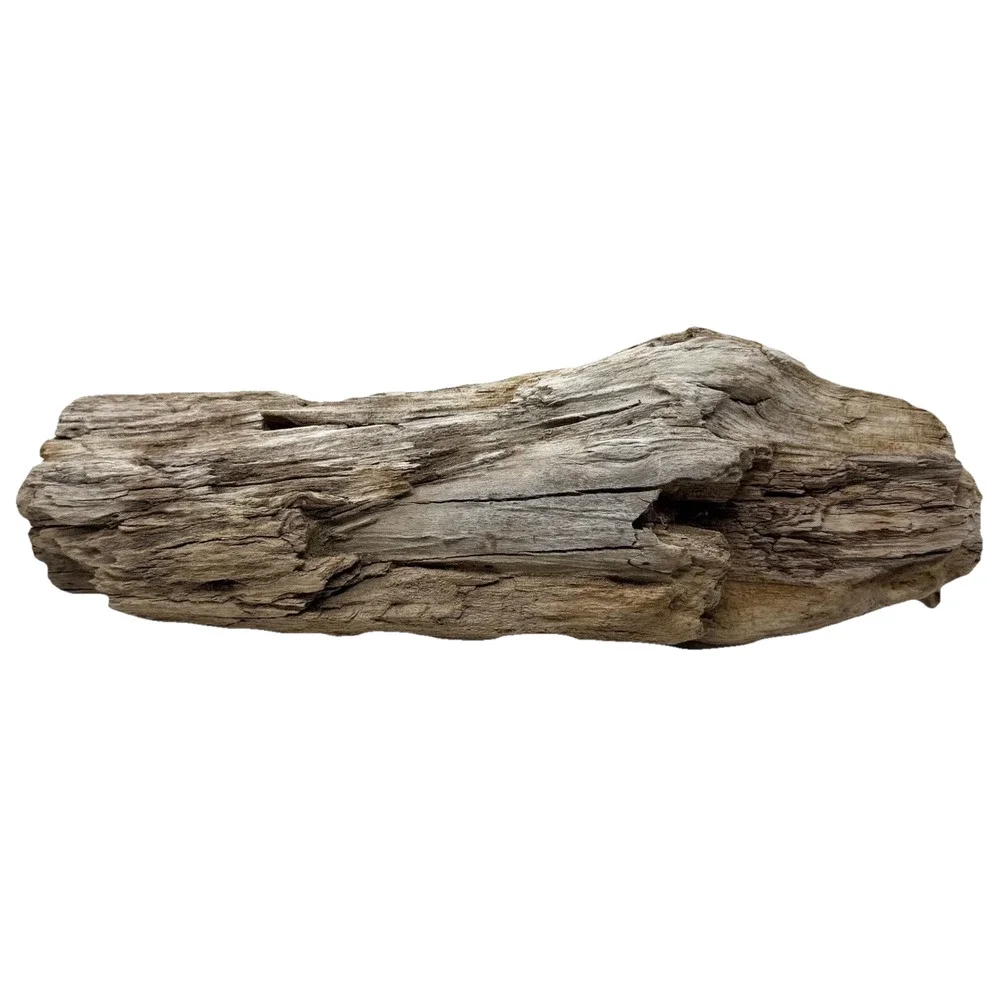 Large White Weathered Driftwood Log Sculpture – Natural Coastal Decor Statement